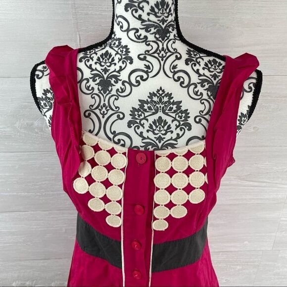 Anthropologie Floreat Sweet As Pit Button Down Fit & Flare Dress - Picture 3 of 12